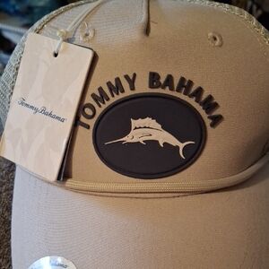 Tommy Bahama Khaki Marlin Patch Baseball Hat NWT